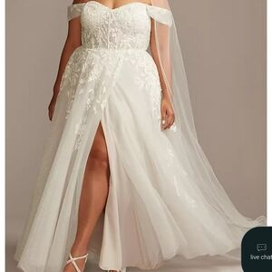 Elegant Off-Shoulder White Wedding Dress